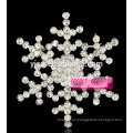 Broches de la boda broche de cristal floral del copo de nieve de los pétalos multi